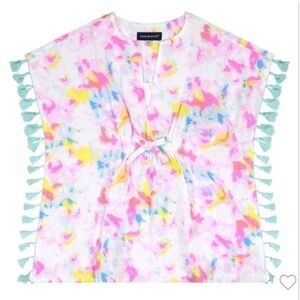 Andy & Evan Girls Cotton Multicolor Cover-Up with Tassels Size 7Y NEW MSRP $48